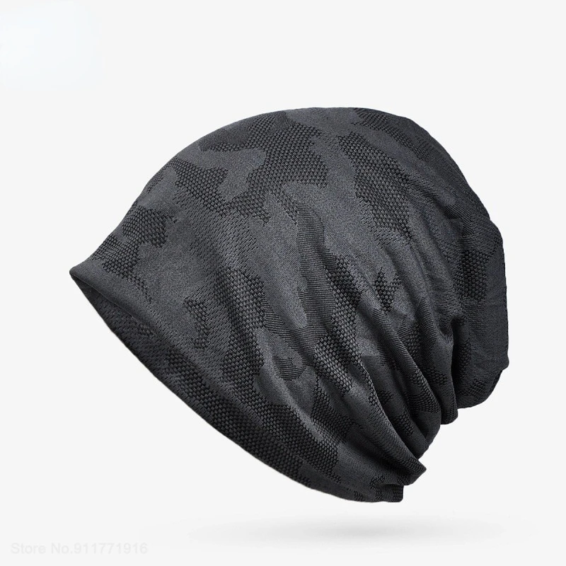 Youpin Beanie Hat Men Women Thin Hat Camouflage Mesh Breathable Elastic Soft Running Sports Outdoor Bonnet Baggy Cap New Hot