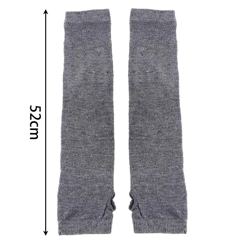 Осенние вязаные крючком эластичные женские теплые грелки унисекс, модные зимние длинные перчатки без пальцев