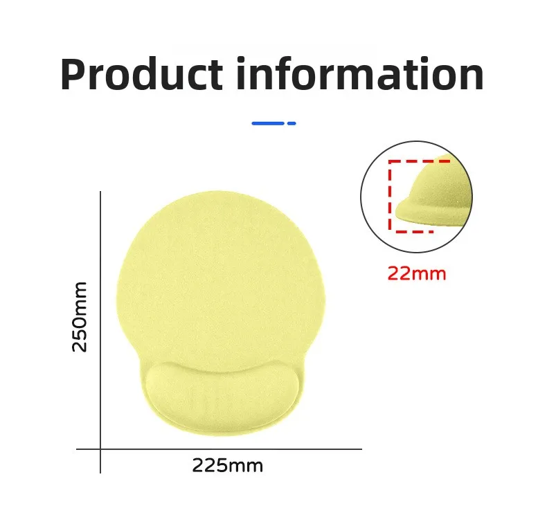 Pfeilförmiges Silikon-Handgelenkauflage-Mauspad Ergonomische Schreibtischunterlage für Büro und Gaming in 4 Größen und 11 Farbverläufen – Detail 7
