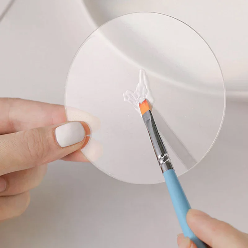 Art Acrylic Transparent Showing Shelf Setting Circular Irregular Acrylic Color Palettes Multifunction Display Board Tools Nails