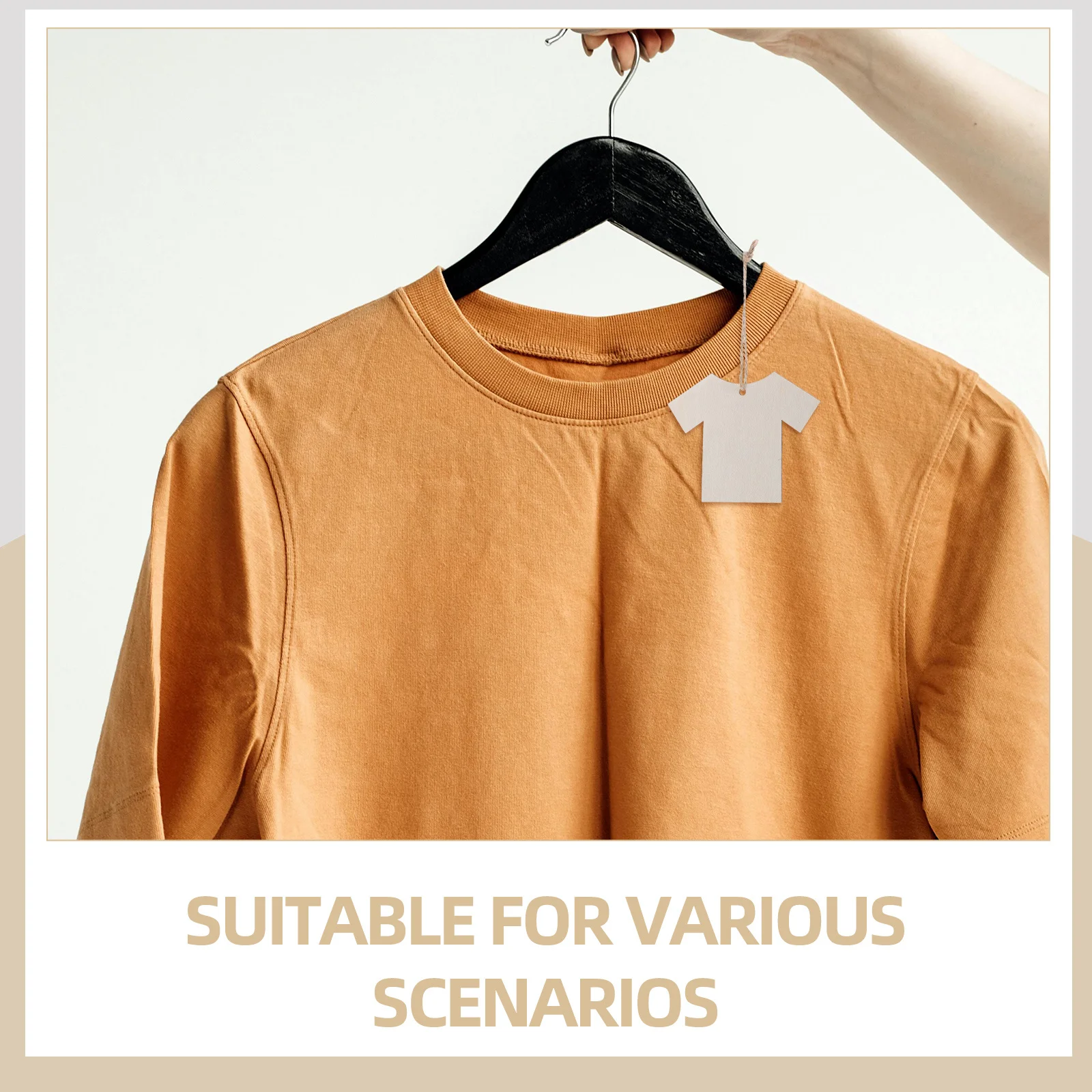 20Pcs Wooden T Shirt Cutout Tags Blank DIY Labels for Clothing Retail Display Wedding Party Craft Clothing Labels