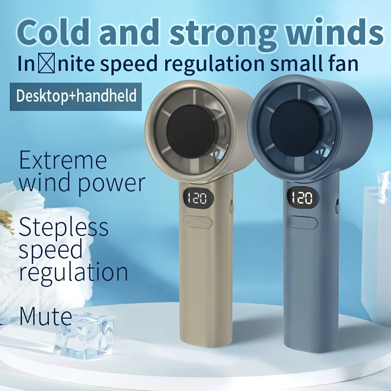 

Portable Hand Fan 120 Wind Speeds Mini Bladeless Handheld Fan USB Rechargeable Personal Highspeed Fans Electric Eyelash Fan 2025