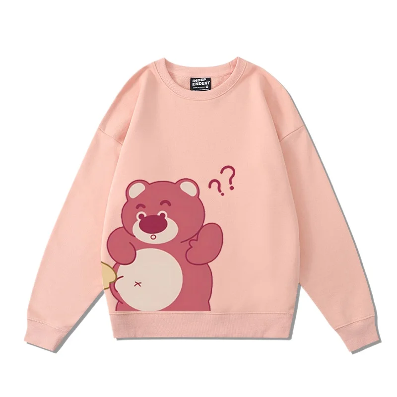 Winnie the Pooh cartoon sweatshirt women\'s crew neck sweatshirt women\'s top Lotso couple neck sweatshirt couple loose sweatshirt