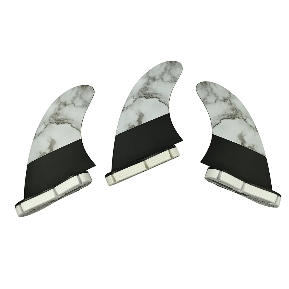 Surf Fins M/L Tri Fins Double Tabs 2 Fin For Sup Thruster Fiberglass Marbling UPSURF FCS 2 Fins G5/G7 Surfboard Fins