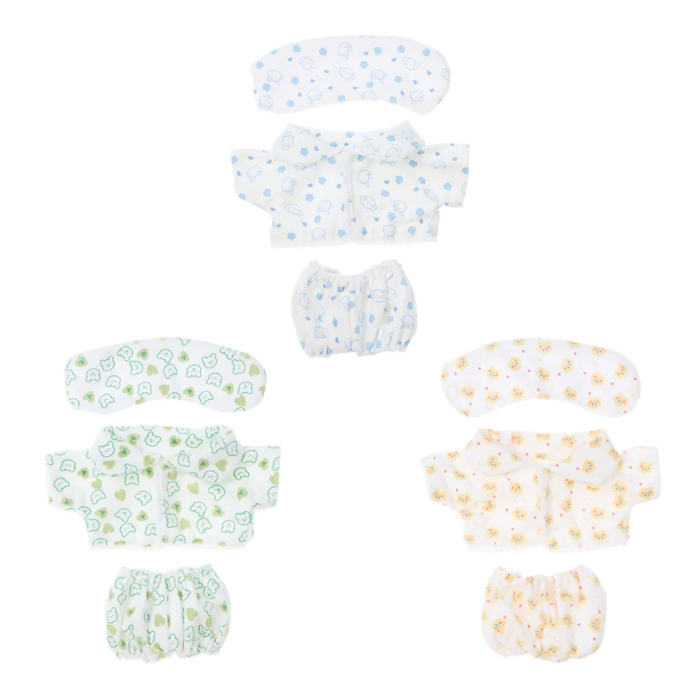 

20cm Doll Clothes Cartoon Animal Star Doll Accessories Doll Pajamas Suit Replacement Outfit Shirt Shorts Patch