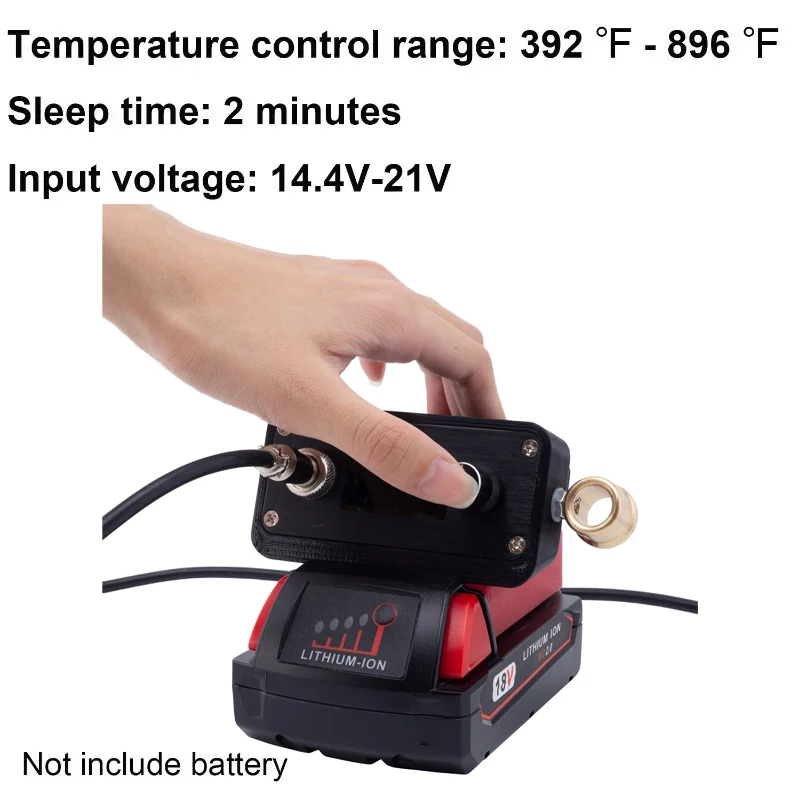Estação de solda t12 ferro de solda para milwaukee 18v bateria li-ion aquecimento rápido sem fio ferro de solda oled