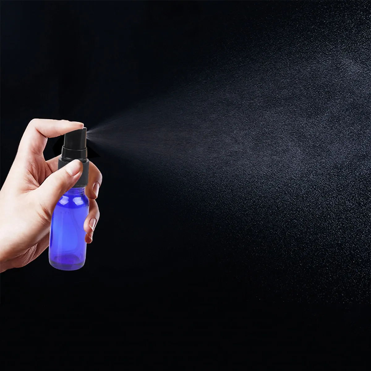 6Pcs Essential Oil Spray Bottle Refillable Subpackaging Bottle Blue Travel Portable Liquid Holder Cosmetics Container
