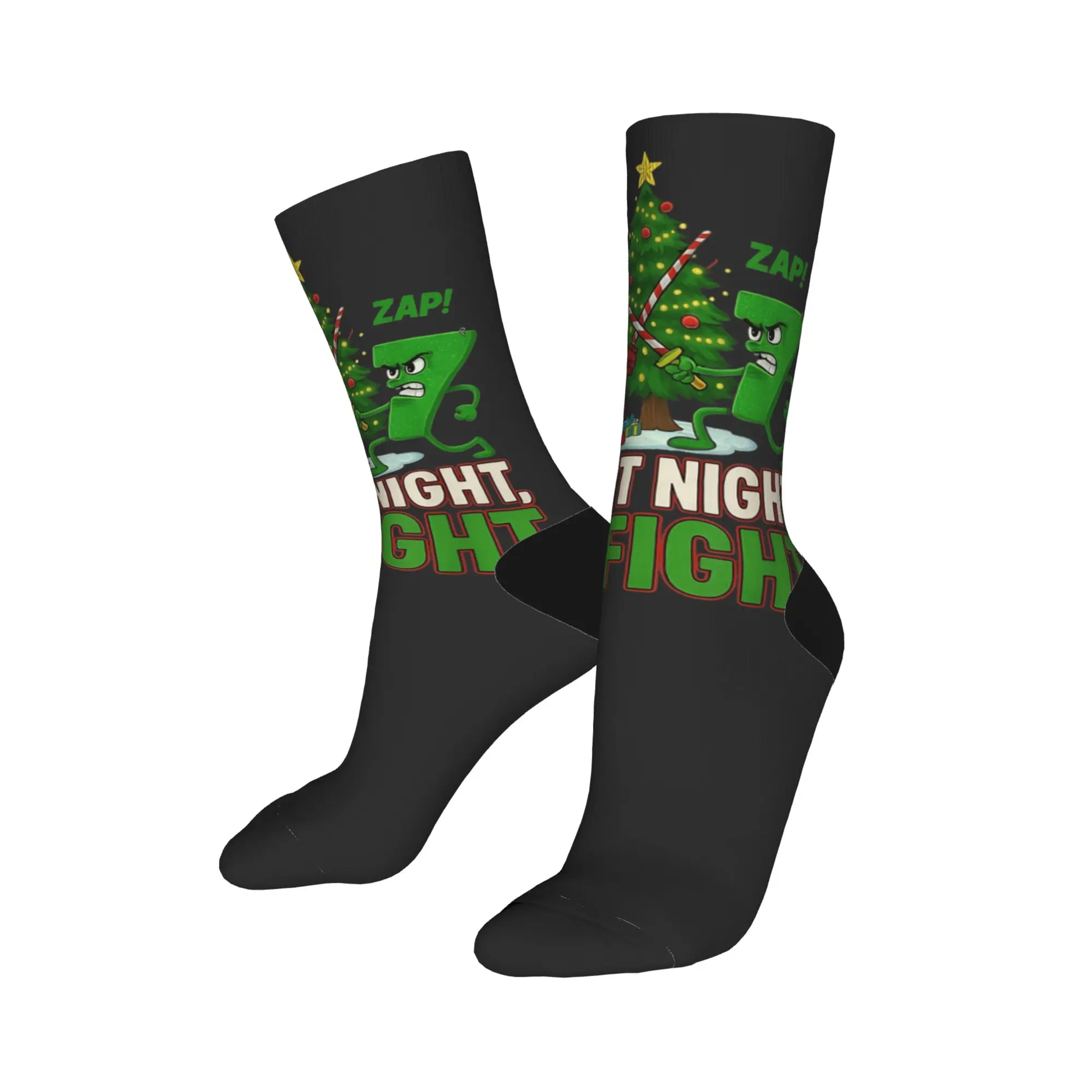Erwachsene Männer Socken Silent Night 67 Kampf Weihnachten Strümpfe Herbst Neuheit Atmungsaktive Socken Design Radfahren Anti Slip Socken