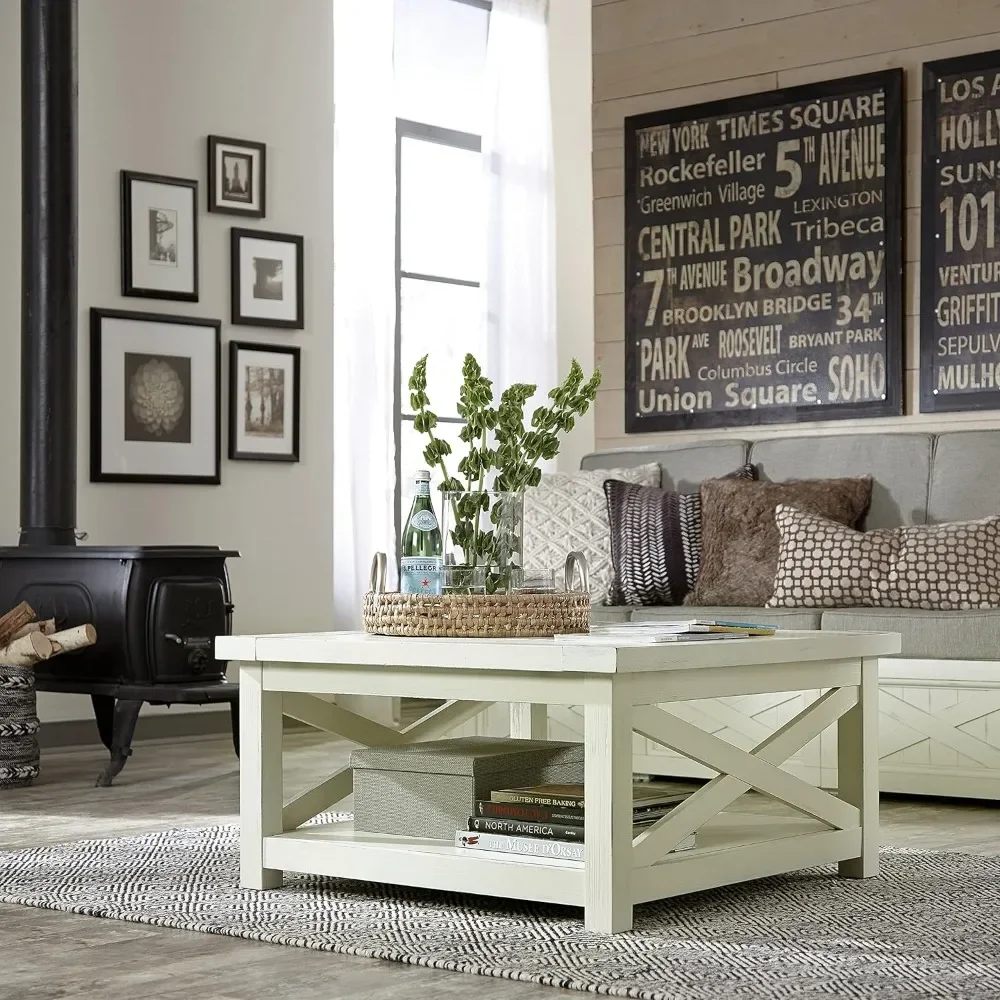 Seaside Lodge White Coffee Table By Home Styles Bed Side Table Living Room Furniture