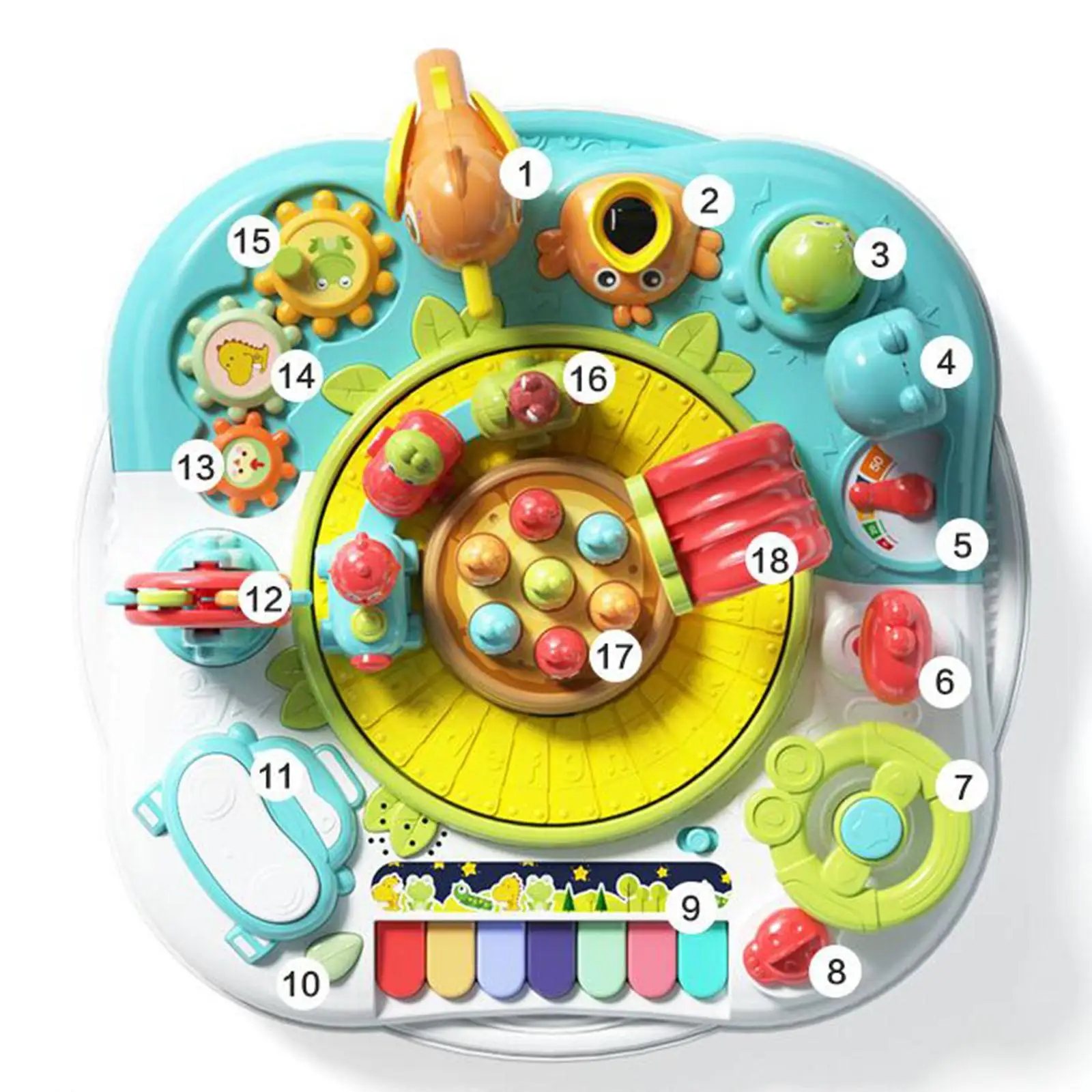 

Portable Musical Learning Table Toddlers with Light Sensory Sound Toy Kids
