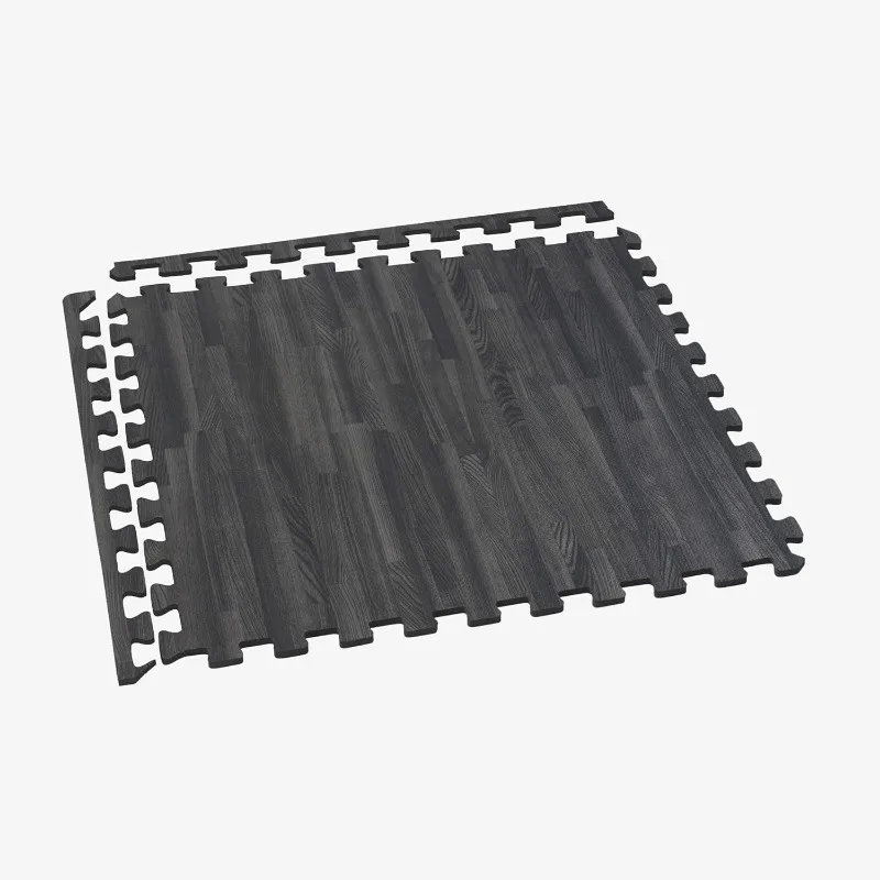 48 Sq FtThick Printed Foam Tiles, Premium Wood Grain Interlocking Foam Floor Mats, Anti-Fatigue Flooring – Stylish Flooring