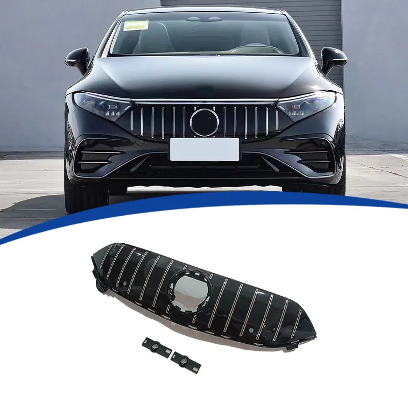 Fit for  Mercedes Benz electric sedan EQS W297 vertical terms GT grille original car replaced ABS