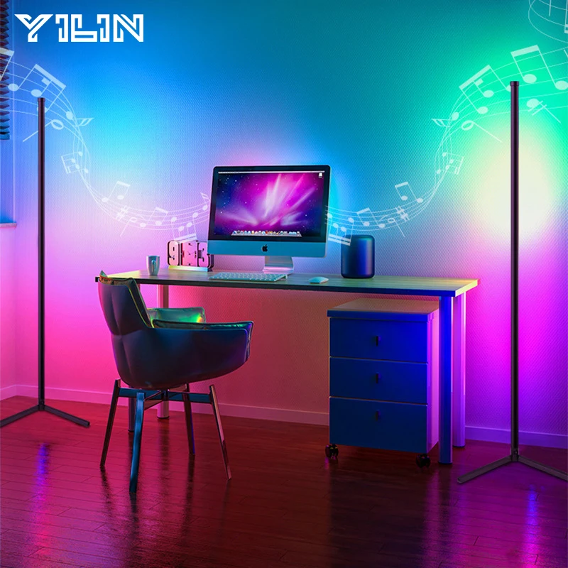 Smart RGB Dream Color Floor Lamp LED Soft eye Protection Dimmable APP Controlled Mood Lamp For Living Room Bedroom Clubs Decor