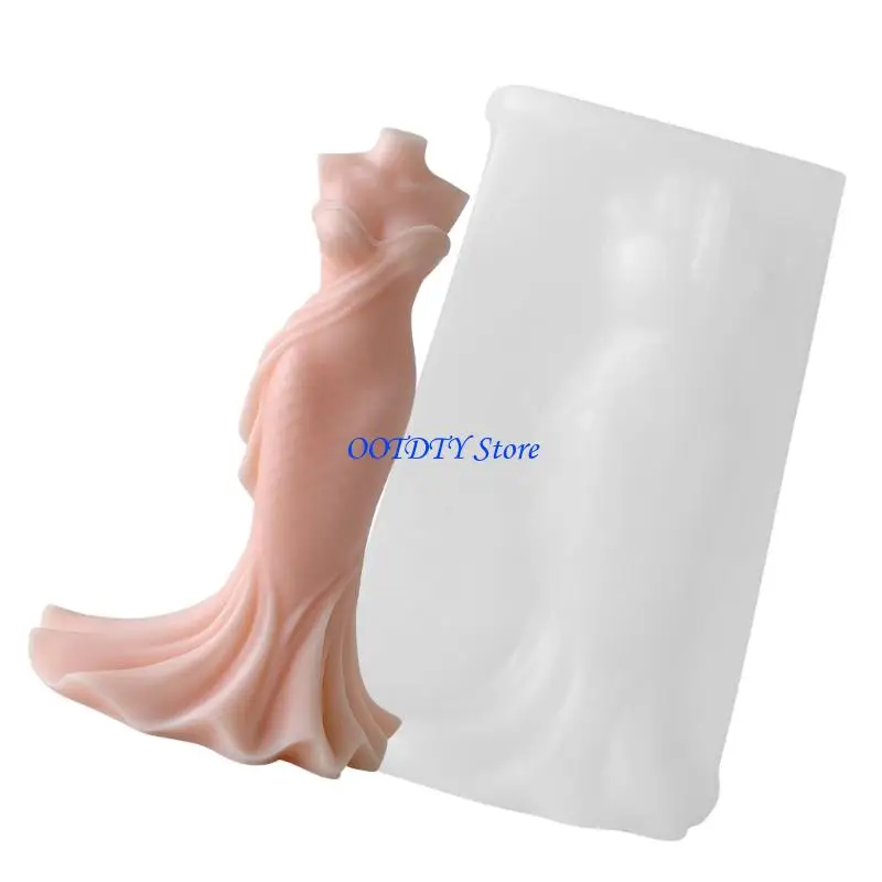 

367A Mold,Wedding Dress Silicone Mold for Candle Making,Diys Resin Crafts Mold Aromatherapys Mould