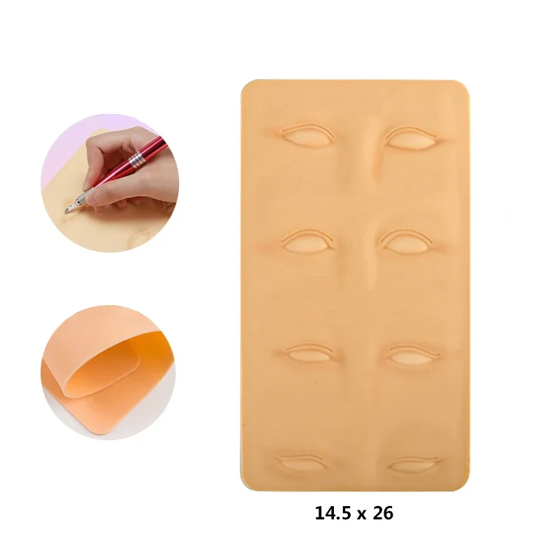 

Tattoo Practice Skin 3D Cosmetic Permanent Makeup Eye Eyeliner Skin Silicone Skin For Tattoo Manual Microblading