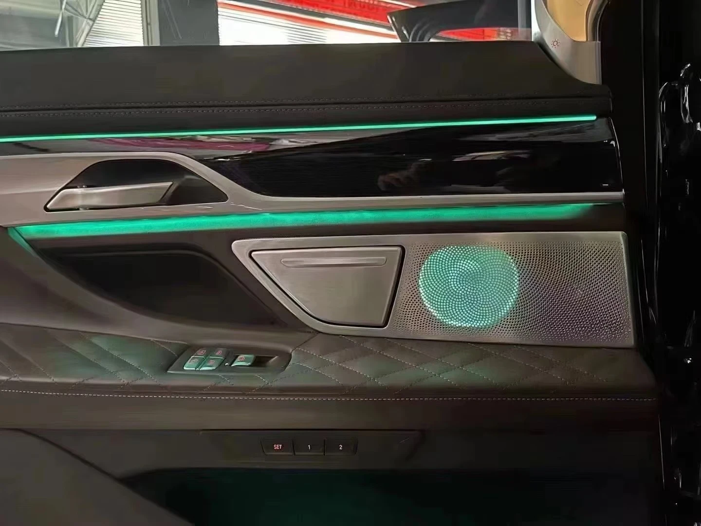 Soonma Auto Ambient Lighting Systems for  7 Series G11 G12 2016-2022 LED Speaker Covers Plastic Dashboard Luminous Cover