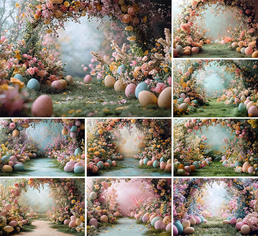 

Фон для фотосъемки Mehofond: Весенняя Пасха, арка, цветы, яйца, сад, детский день рождения, портретный декор, фон для фотостудии