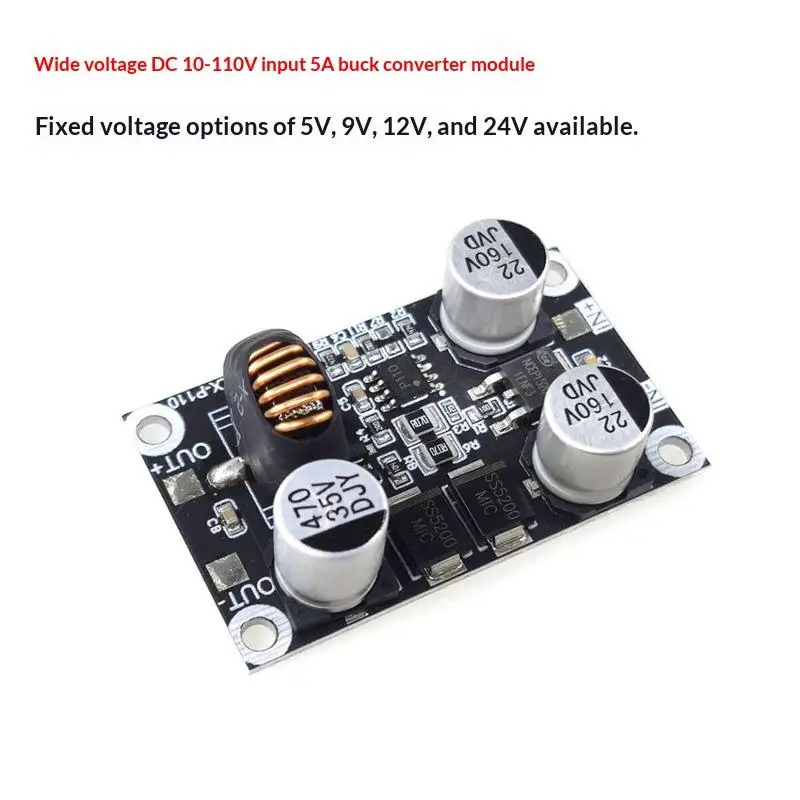 Step Down High Voltage! Power Supply Step Down Converter DC-DC, High-power Non-isolated Stabilizer 10V-110V To 5V/9V/12V/24V 5A