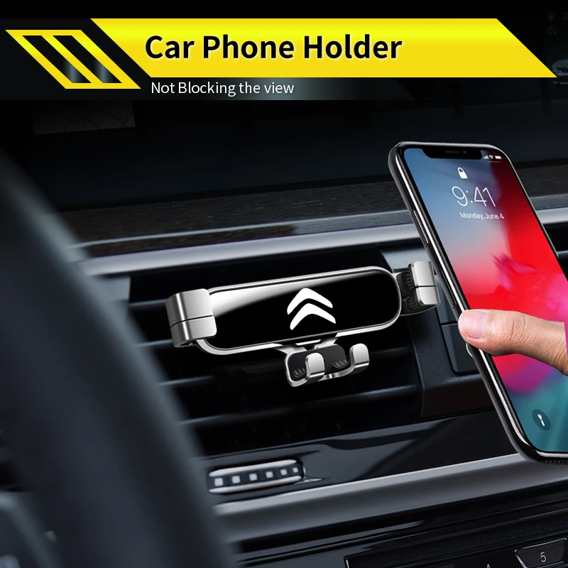 Phone Holder Air Vent Mount Auto Lock Mobile For Citroen C4 C3 C5 C1 C2 Berlingo Celysee Cactus Picasso Aircross Saxo