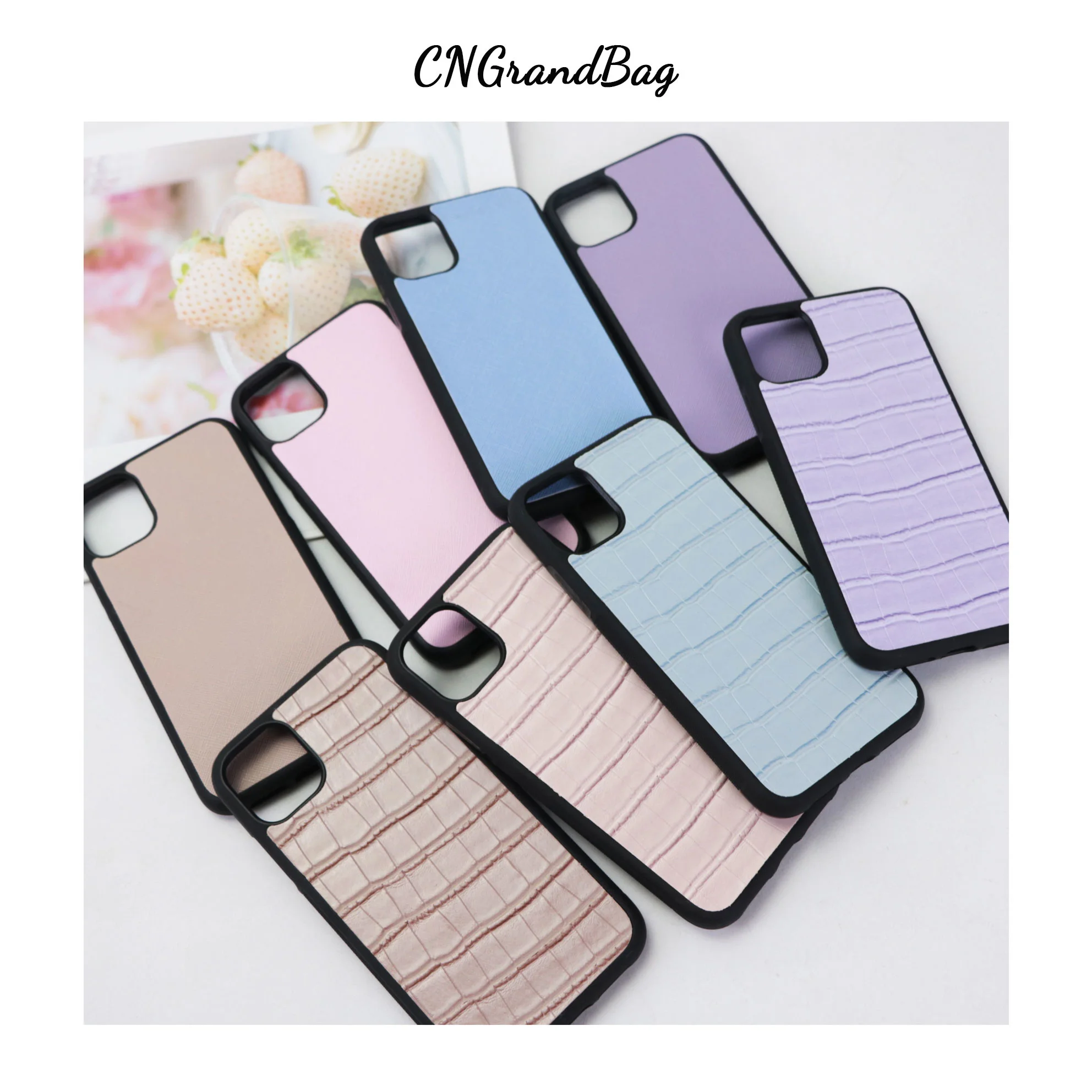 Dropshipping Phone Case For Iphone 14 13 12 15Promax 15pro Free Custom Letters Saffiano PU Leather Protective Mobile Phone Cover