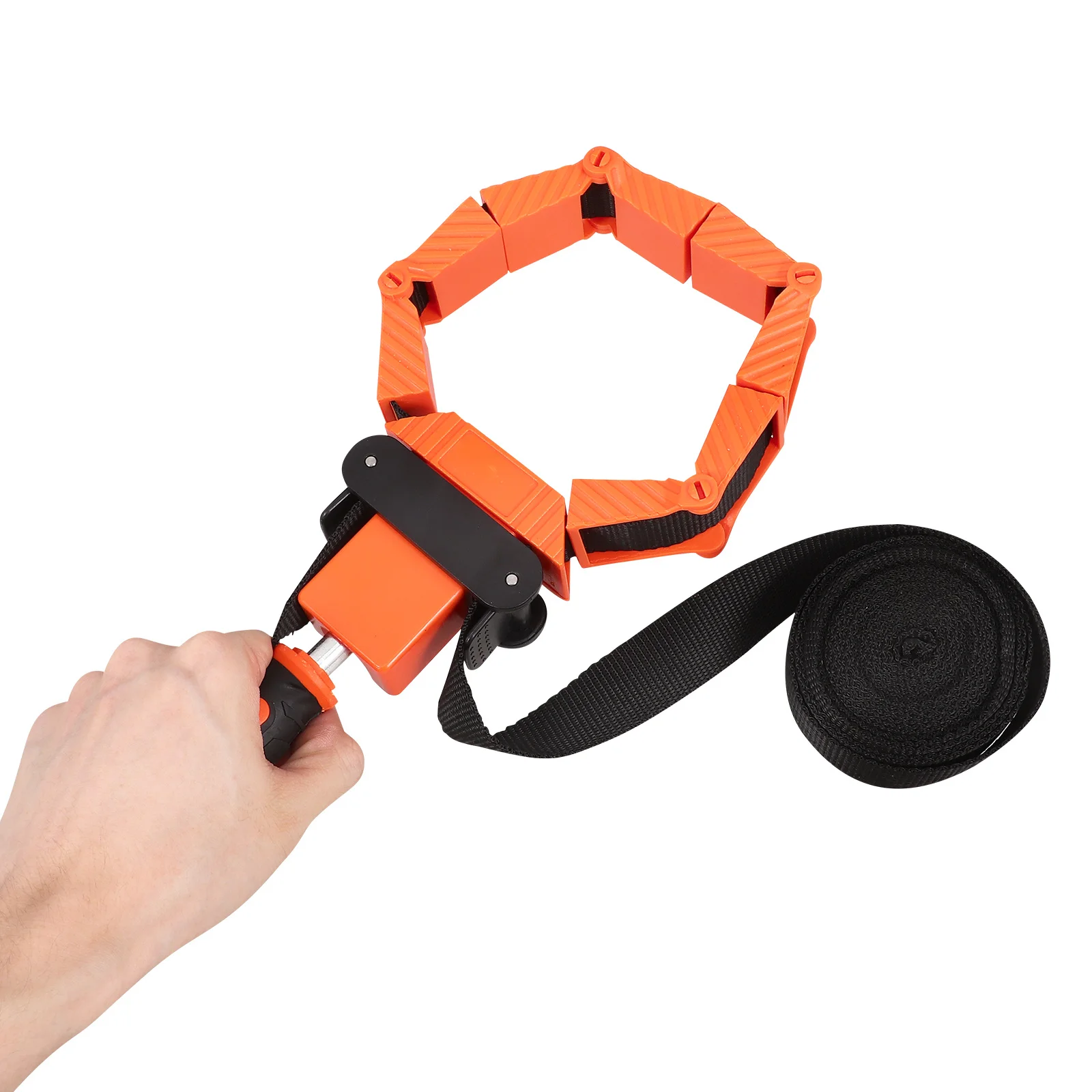 

Adjustable Band Clamp Woodworking Strap Clamp Ratchet Tool for Fixing Irregular Shape and Wood Strap Clamps for Woodworking