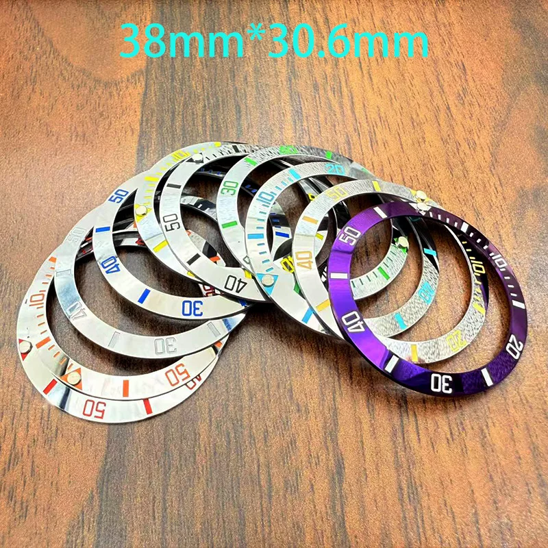 38mmセラミックベゼル、スロープ型ダイビングウォッチインサート、時計交換用ベゼルインサートリング、SKX007 SKX009 SRPD SUB時計ケース用