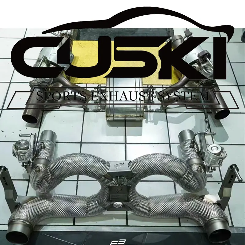 Basho Catback Exhaust Downpipe for Ferrari 458/488/812/FF/F8/F12/GTC4 SUS Titanium Alloy Optional Exhaust System Modification