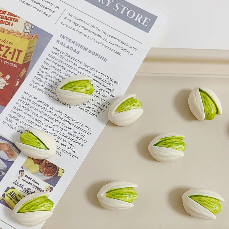 

Fake Pistachio Food Decoration Simulation Nuts Refrigerator Magnet Whiteboard Sticker Photo Message Board Accessories Home Decor