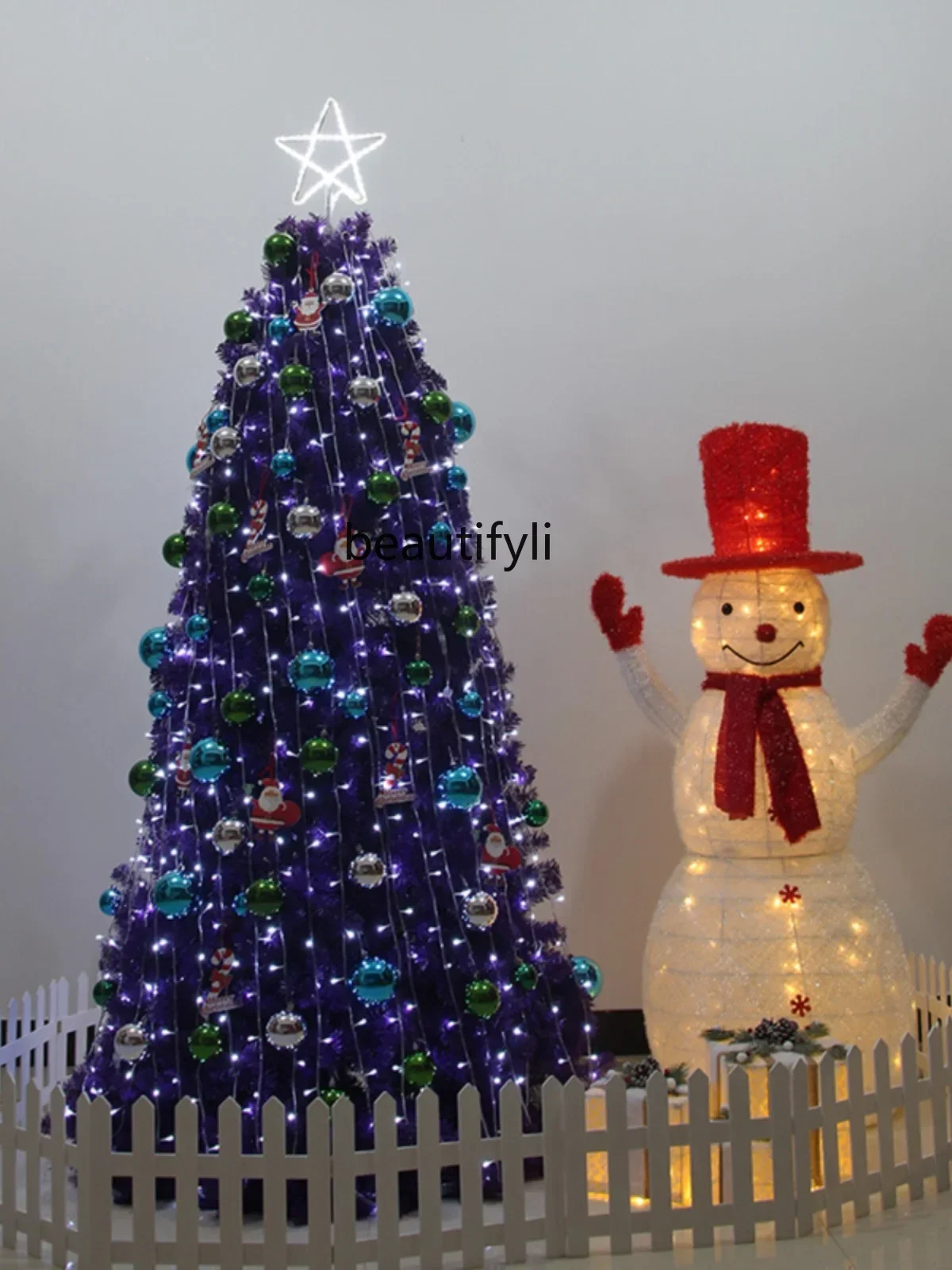 

Large Christmas Tree Package Christmas Shopping Mall Hotel Outdoor Decoration Small Frame Glow C56