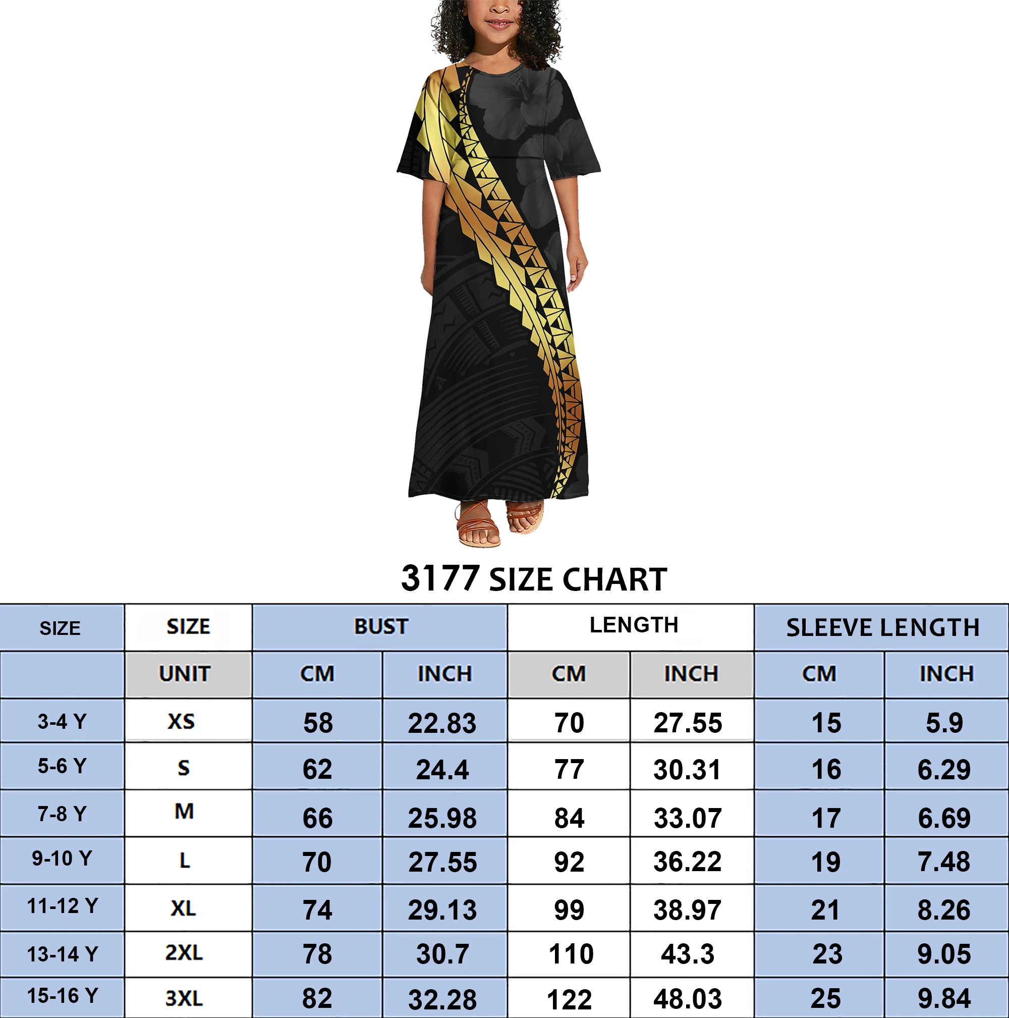 Wholesale Price Polynesian Samoan Tribal Mommy And Me Dress Family Set Personality Fashion Plus Size Dress