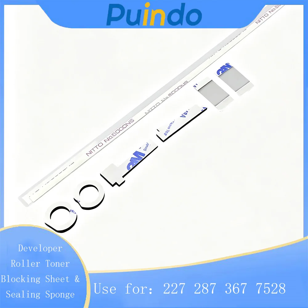 1set Developer Roller Toner Blocking Sheet & Sealing Sponge for Konica Minolta Bizhub 227 287 367 7528