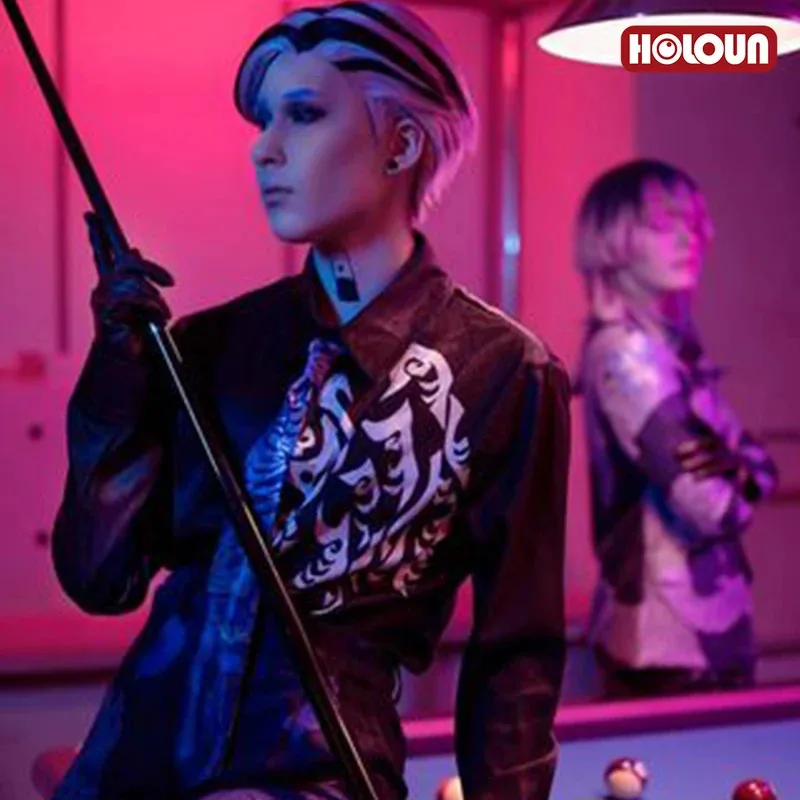 

HOLOUN Tokyo Anime Ran Haitani Cosplay Costume Spider Suit Pants Shirt Tie Gloves Daily Wearing Halloween Christmas Gift