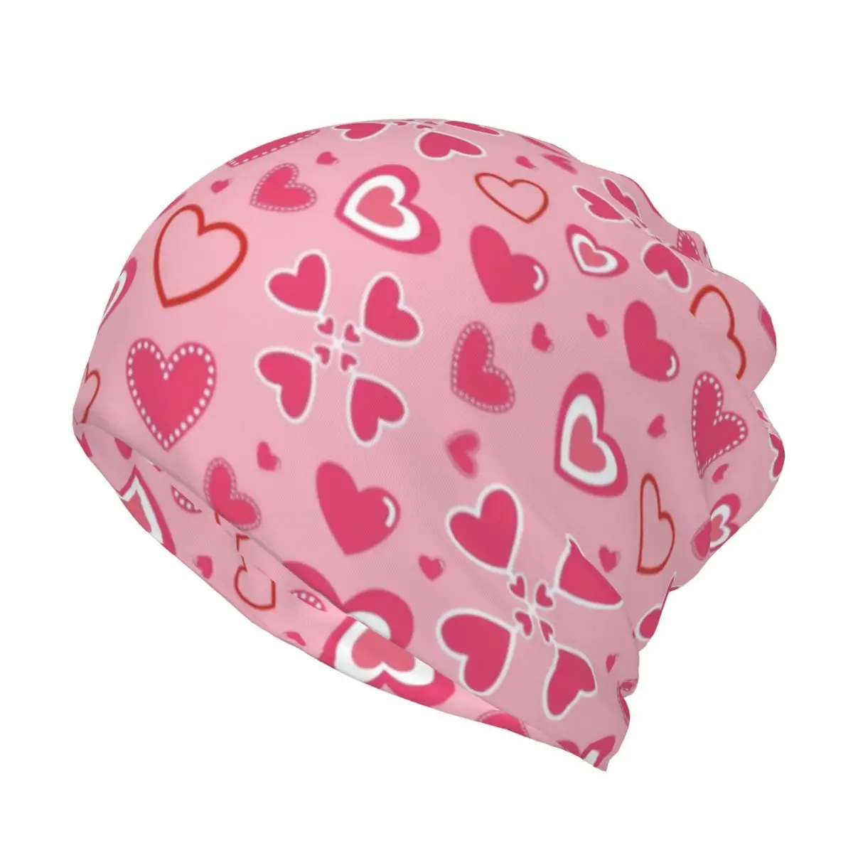 Custom Scattered Love Hearts Pattern Skullies Beanies Caps Bandana Neck Gaiter UV Protection Face Scarf Cover Men Women