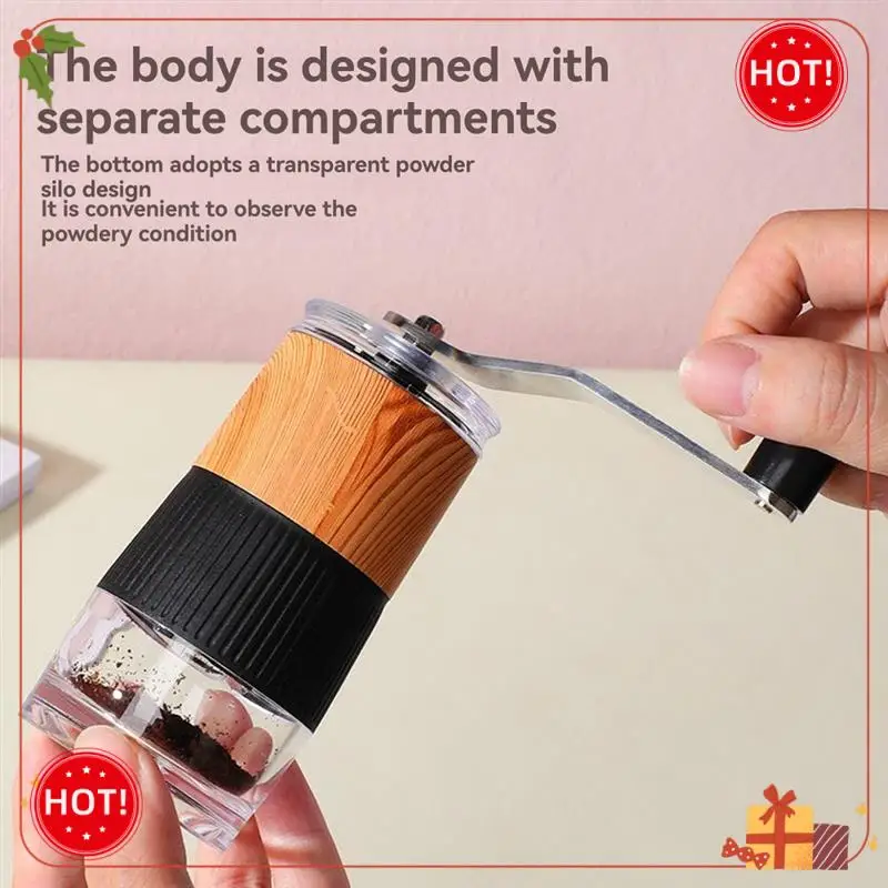 ABLE-수동 커피 그라인더 커피 머신 홈 주방 수동 그라인더 휴대용 및 조절 가능