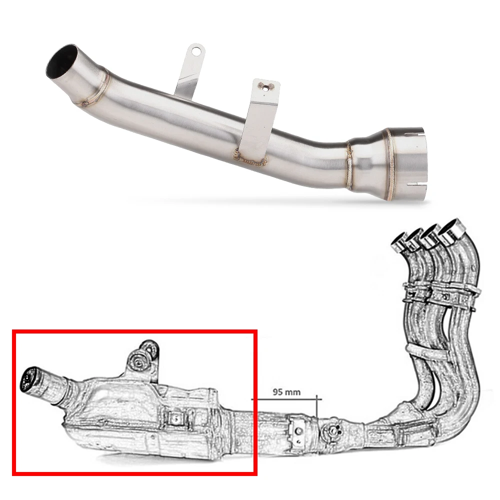 

For HONDA GSXS1000 GSX S1000 2008-2012 Racing line exhaust original position mid pipe link pipe Mid Tube 60mm