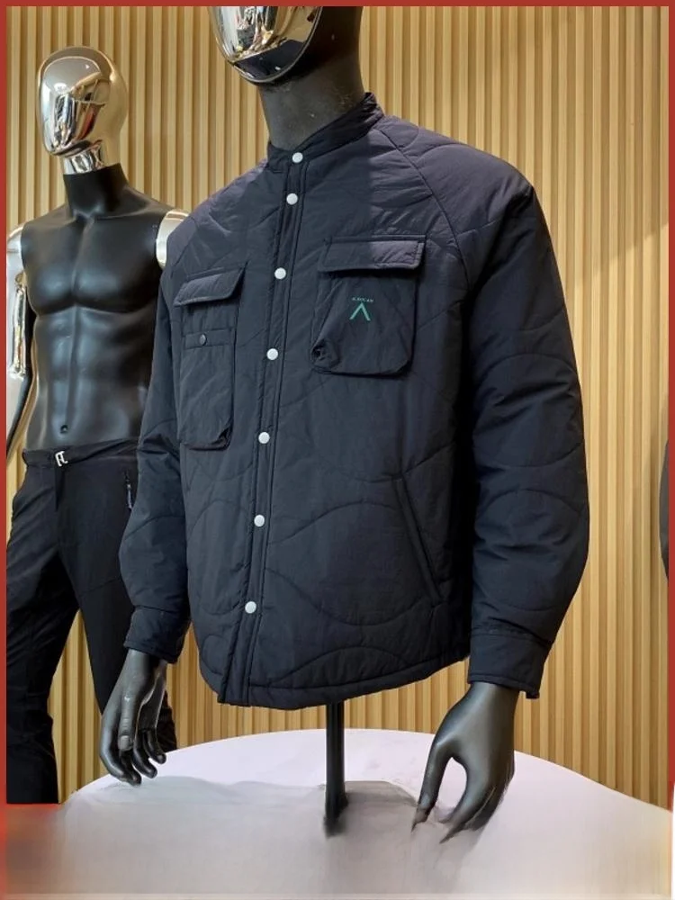 

Легкий хлопковый джет с длинными подошвой и воротником, новая осенне-зимняя теплая хлопковая одежда для пар, подходит для нейлоновой ткани