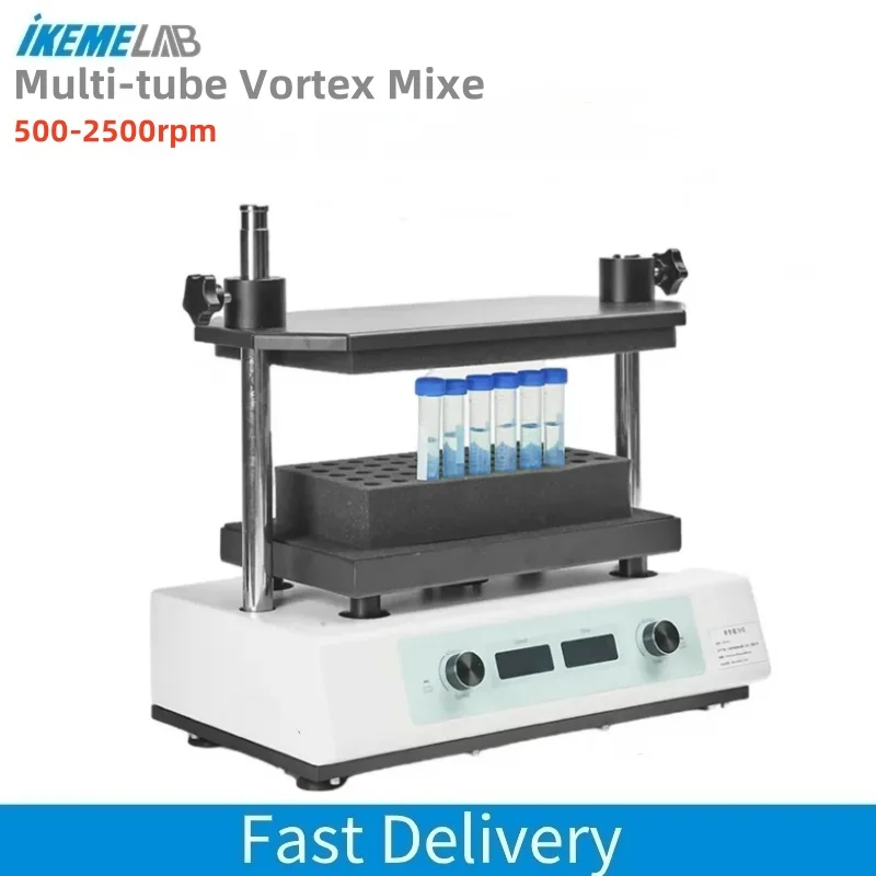 

IKEME Laboratory Multi-tube Vortex Mixer 500-2500rpm 1.5ml 2ml 10ml 15ml 50ml 100ml PCR Centrifuge Tube Mixer Lab Orbital Shaker