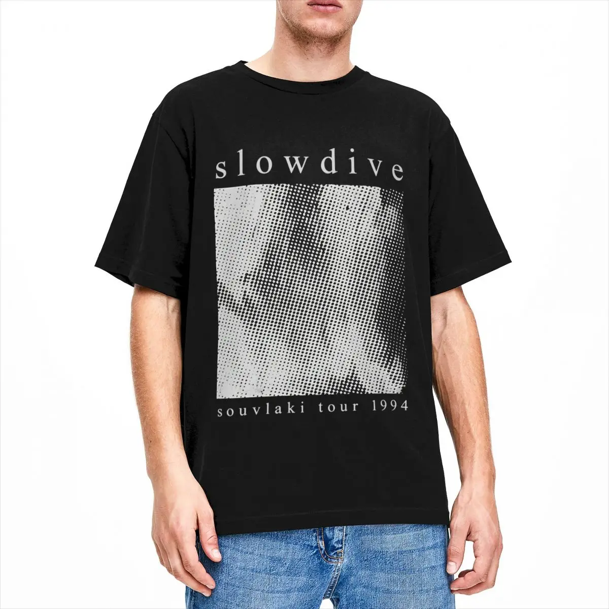 Koszule męskie damskie Band Slowdive Souvlaki Tour akcesoria śmieszne 100% bawełniane t-shirty z krótkim rękawem koszule z okrągłym dekoltem prezent urodzinowy