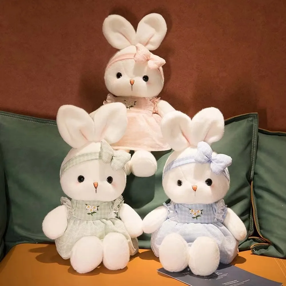 Kawaii Long Ears Plush Rabbit Doll Bunny 30cm Skirt Bunny Toy Appeasement Doll Stuffed Animal Gift
