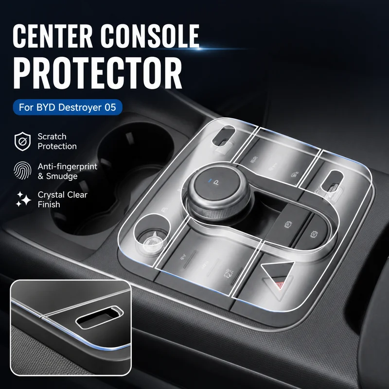 For BYD Destroyer 05 Center Console Screen Protector Film, Interior Trim Sticker, Modification Part, Car Styling 24