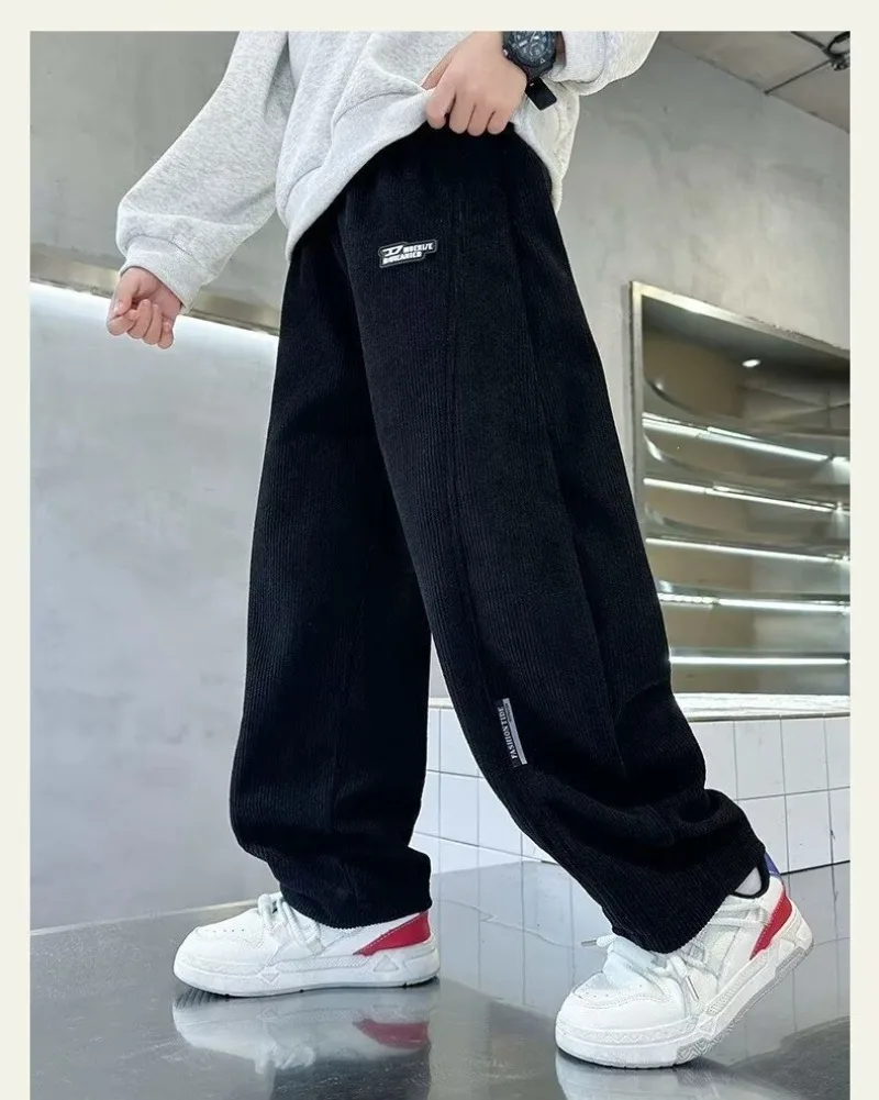 Herbst Kinder Jungen Hosen UNITIM 2026 Einfarbige Lässige Jugendliche Jungen Gerade Hosen Locker Lässig 4-14 Jahre Junior Jungen Hosen – Detail 12