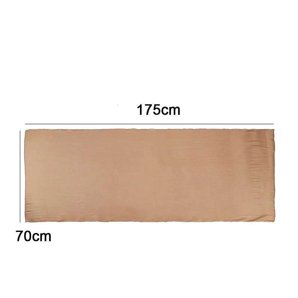 Lenço de seda de cor sólida de alta qualidade brilhante chiffon hijab véu macio longo envoltório de cabeça protetor solar ao ar livre lenço