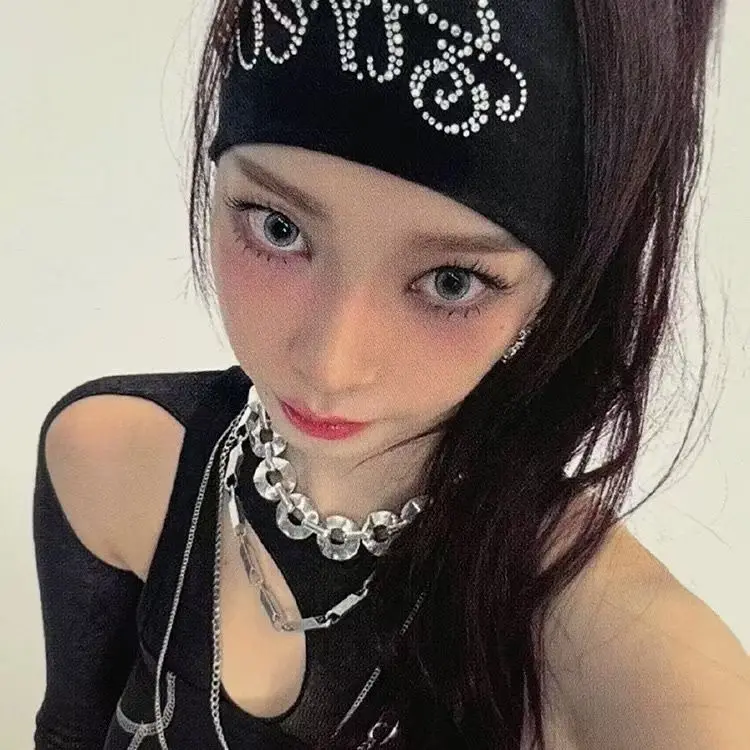 

Karina Winter 24 New Eireve Letter Logo Rhinestone Yoga Sports Hairband Fitn Exercise Headband Women Girls