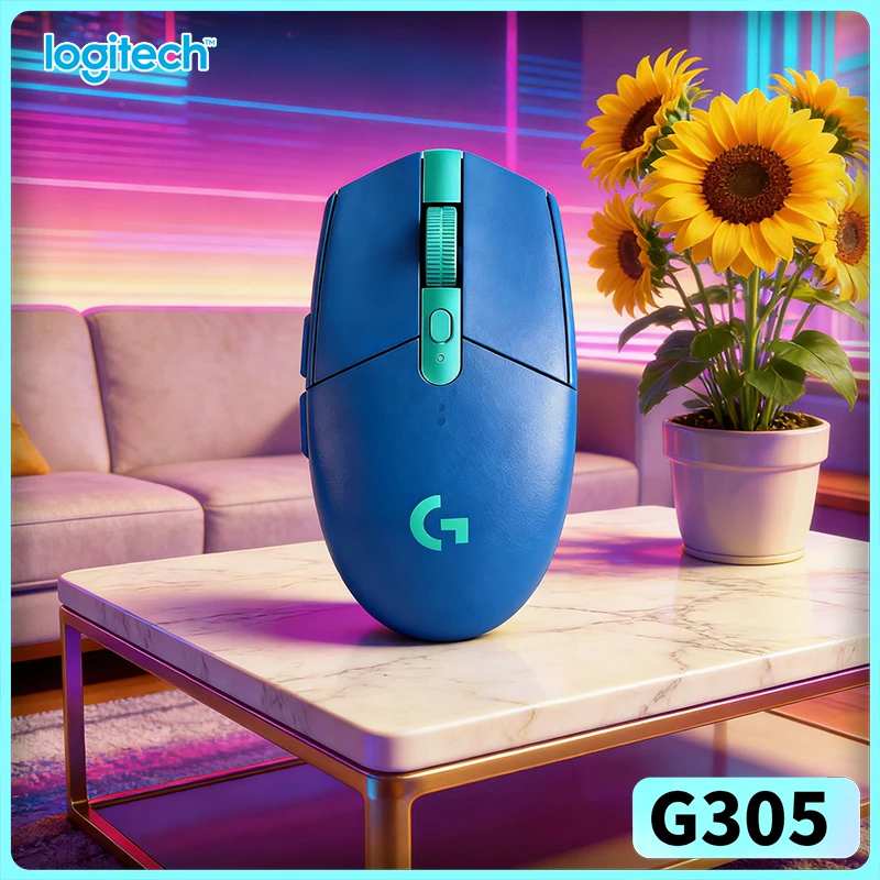 

Игровая мышь Logitech G305 с технологией LIGHTSPEED, сенсором HERO 12000 DPI, 6 программируемыми кнопками, временем работы до 250 часов, весом 99 г, для ПК и Mac