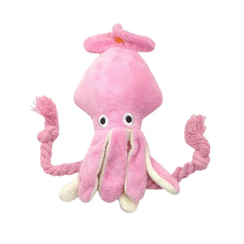 Simulating Octopus Shape Sound Plush Toy For Pet Grinding Teeth Cleaning Interactive Play Pet Supplies Teeth Cleaning