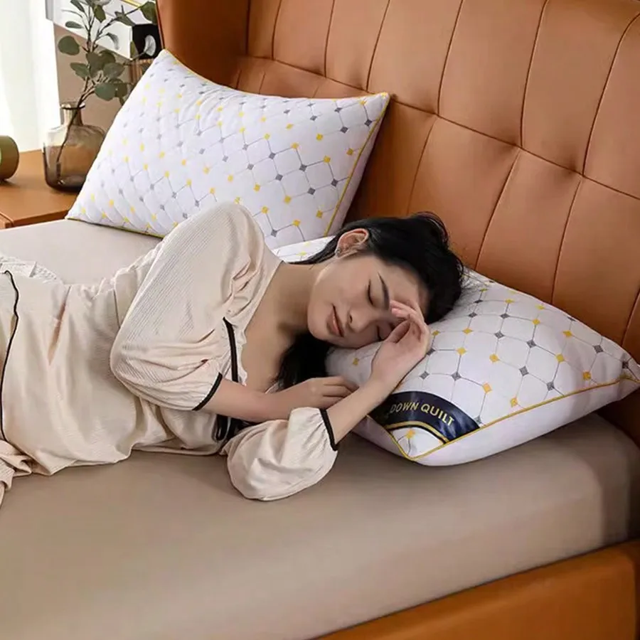 Almohada alta sin deformarse, 45x70cm, casa cervical/hotelera. Par para regalos/mayoreo.