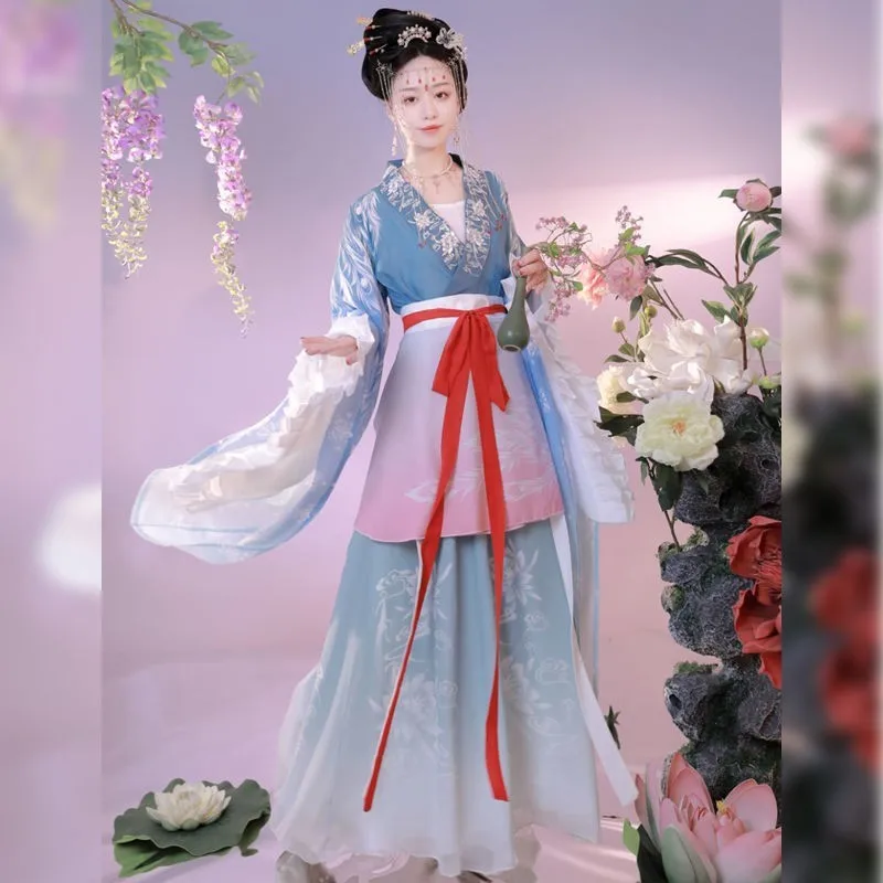 

Han Clothing Full Set Female Student Fairy Ancient Tang Suit Wei and Style Waist