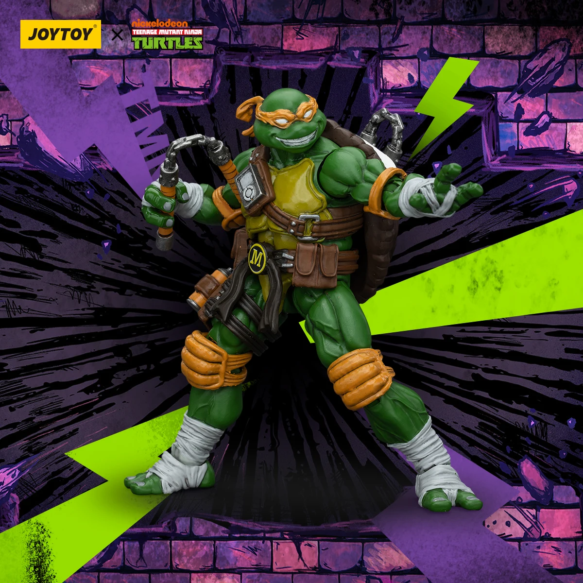 JOYTOY 1/18 TMNT Ninja Turtles Action Figures (Michelangelo, Donatello, Leonardo, Raphael)