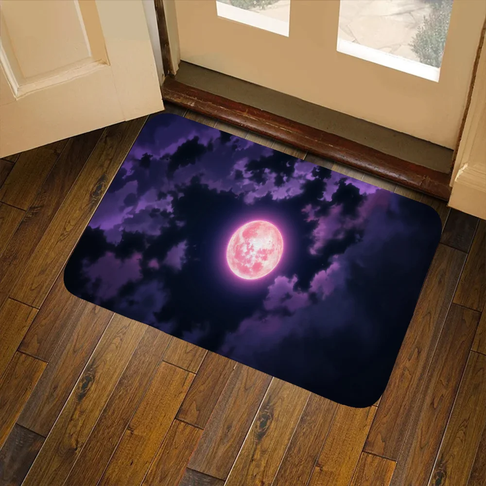 

Moon Floor Kitchen Mat Things to the Room Rug Carpet for Home Entrance Doormat Outdoor Customized Custom Bath Mats Carpets Foot