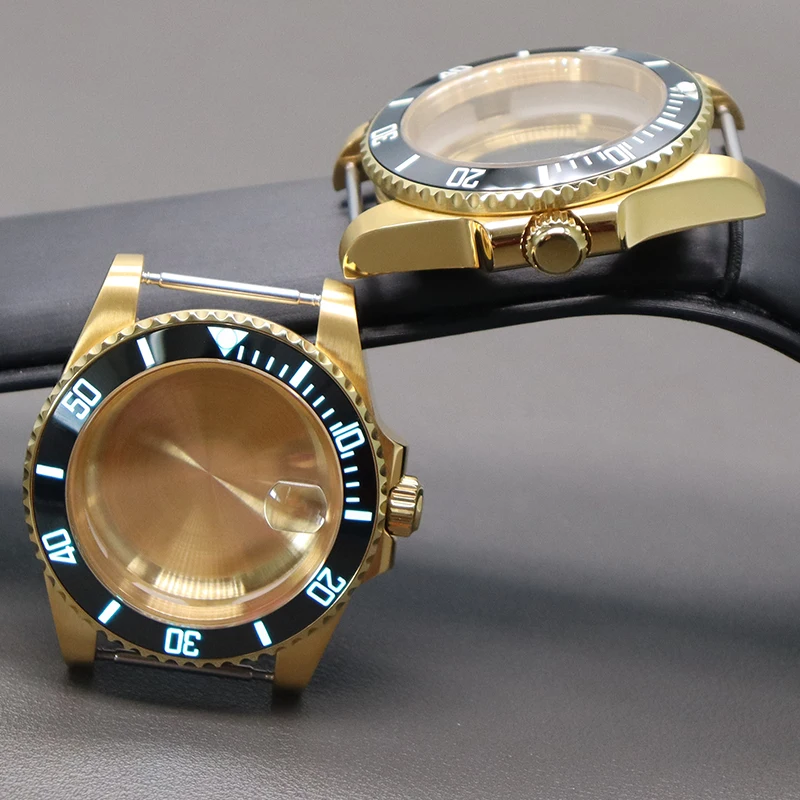 

40mm Luxury Men's Watch Cases Luminous Ceramic Bezel Fit Nh35 Eta 2824Miyota 8215 Movement 28.5mm Dial High Quality Submariner